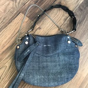 JIMMY CHOO ARTIE MINI DEM | 173 LIGHT INDIGO PURSE